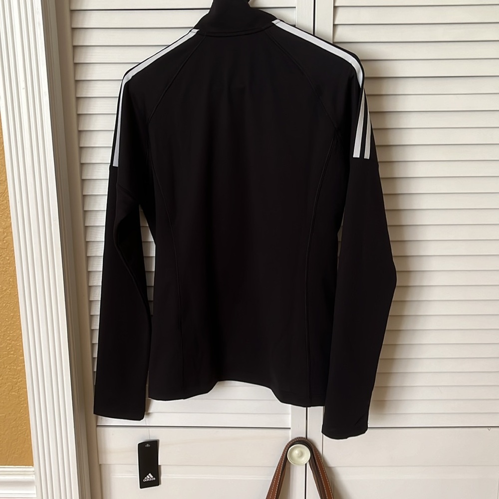 Adidas Golf Ladies 3-Stripes French Terry Full-Zip Jacket - Picture 3 of 11